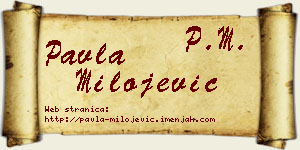 Pavla Milojević vizit kartica